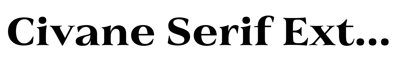 Civane Serif Extended Bold